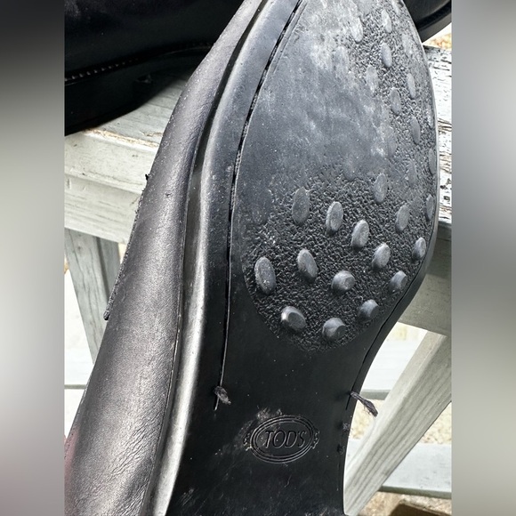 TOD’S 11 Matte Black Men’s 100% Genuine Leather Penny Loafer Made Italy US 12 - Picture 13 of 16